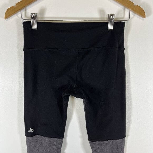 Alo yoga goddess leggings black gray womens S ribbed athletic dance - Picture 5 of 8